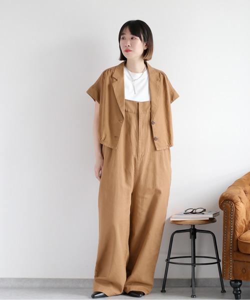 cepo（セポ）の「〈セットアップ対応〉パナマフィッシュサロペット（サロペット/オーバーオール・レディース・ブラック/モカ/オフホワイト・M）」の22枚目の写真