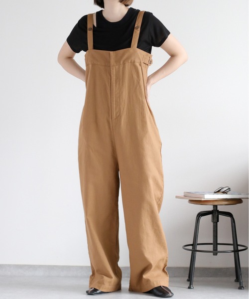 cepo（セポ）の「〈セットアップ対応〉パナマフィッシュサロペット（サロペット/オーバーオール・レディース・ブラック/モカ/オフホワイト・M）」の5枚目の写真