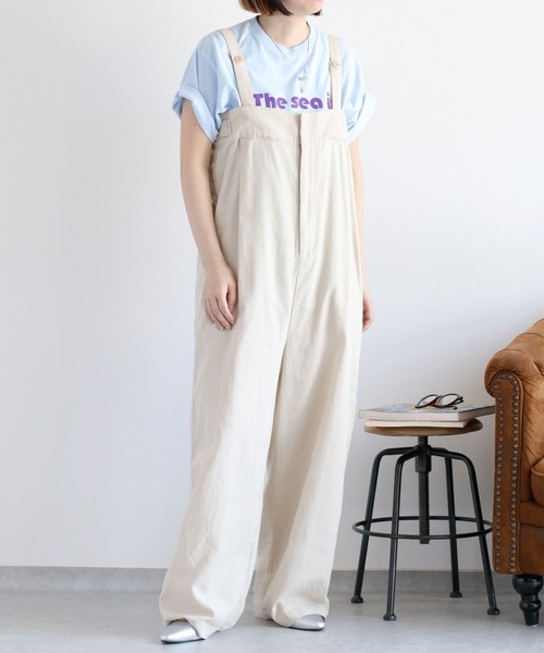 cepo（セポ）の「〈セットアップ対応〉パナマフィッシュサロペット（サロペット/オーバーオール・レディース・ブラック/モカ/オフホワイト・M）」の12枚目の写真