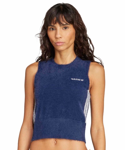 adidas FLUFFY VEST / アディダス フラッフィー ニットベスト（ベスト