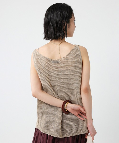 BABYLONE（バビロン）の「ノースリガーターアミニット（タンクトップ・レディース・ベージュ/ブラック/ライム・フリー）」の14枚目の写真