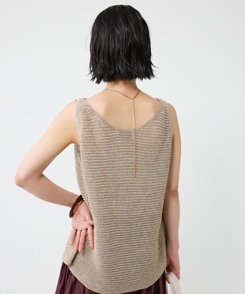BABYLONE（バビロン）の「ノースリガーターアミニット（タンクトップ・レディース・ベージュ/ブラック/ライム・フリー）」の15枚目の写真