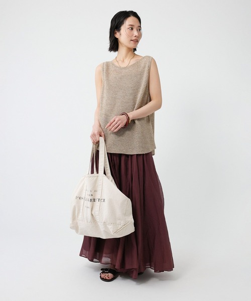 BABYLONE（バビロン）の「ノースリガーターアミニット（タンクトップ・レディース・ベージュ/ブラック/ライム・フリー）」の16枚目の写真