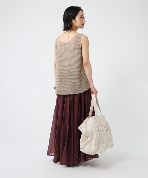 BABYLONE（バビロン）の「ノースリガーターアミニット（タンクトップ・レディース・ベージュ/ブラック/ライム・フリー）」の20枚目の写真