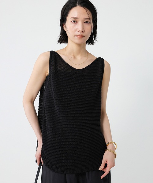 BABYLONE（バビロン）の「ノースリガーターアミニット（タンクトップ・レディース・ベージュ/ブラック/ライム・フリー）」の5枚目の写真