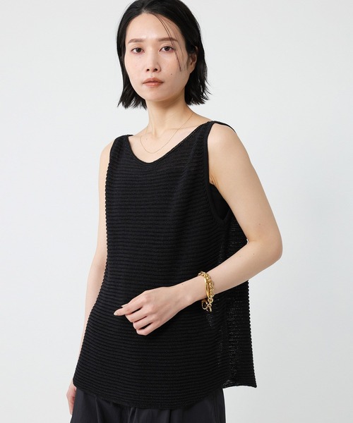 BABYLONE（バビロン）の「ノースリガーターアミニット（タンクトップ・レディース・ベージュ/ブラック/ライム・フリー）」の6枚目の写真