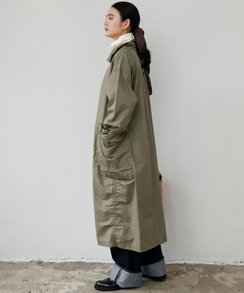 Brocante（ブロカント）の「[Brocante / ブロカント] 40綾ダンプ アルメワンピース（ワンピース・レディース・オリーブ/チャコールグレー・2）」の22枚目の写真