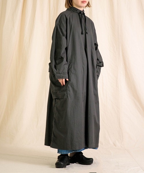 Brocante（ブロカント）の「[Brocante / ブロカント] 40綾ダンプ アルメワンピース（ワンピース・レディース・オリーブ/チャコールグレー・2）」の5枚目の写真