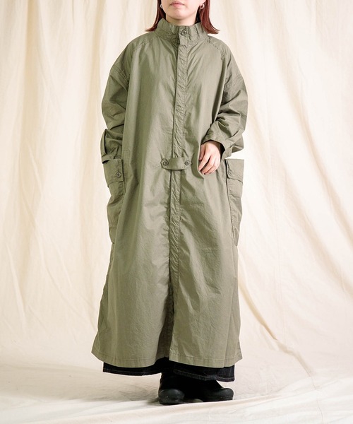 Brocante（ブロカント）の「[Brocante / ブロカント] 40綾ダンプ アルメワンピース（ワンピース・レディース・オリーブ/チャコールグレー・2）」の3枚目の写真