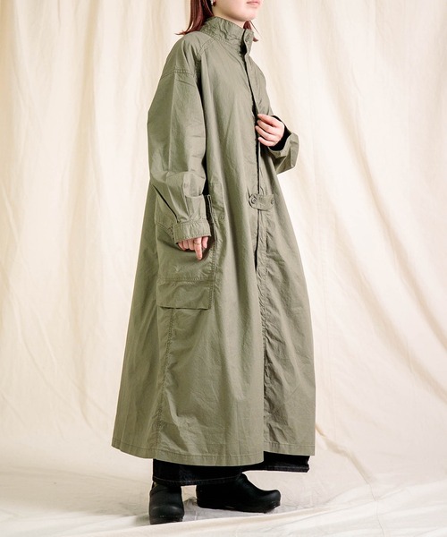 Brocante（ブロカント）の「[Brocante / ブロカント] 40綾ダンプ アルメワンピース（ワンピース・レディース・オリーブ/チャコールグレー・2）」の4枚目の写真