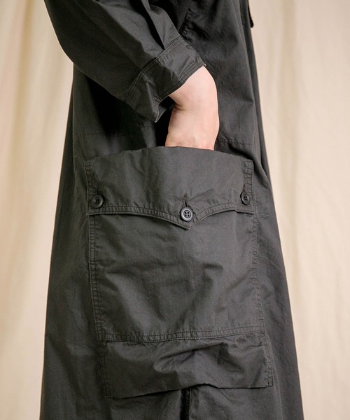 Brocante（ブロカント）の「[Brocante / ブロカント] 40綾ダンプ アルメワンピース（ワンピース・レディース・オリーブ/チャコールグレー・2）」の12枚目の写真