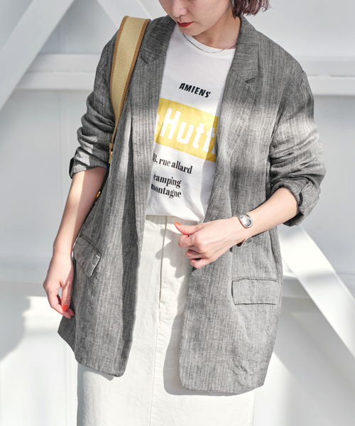 B.C STOCK｜Spick and Span/(W)リネンストレッチ テーラード