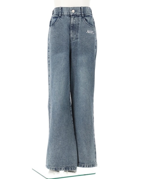 ANAP GｉRL（アナップガール）の「バック クラッシュ カットオフ デニム ワイド パンツ（デニムパンツ・キッズ・ブルー/ブラック・M/S/XS）」の22枚目の写真