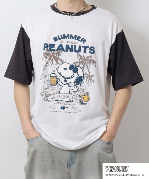 KRIFF MAYER(クリフメイヤー)の「KRIFFMAYER スヌーピープリントT(乾杯)(Tシャツ/カットソー・メンズ・レッド/チャコール/オフホワイト/ブルー/マルチ・M/L/XL)」の22枚目の写真