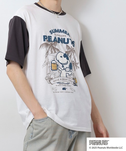 KRIFF MAYER(クリフメイヤー)の「KRIFFMAYER スヌーピープリントT(乾杯)(Tシャツ/カットソー・メンズ・レッド/チャコール/オフホワイト/ブルー/マルチ・M/L/XL)」の20枚目の写真