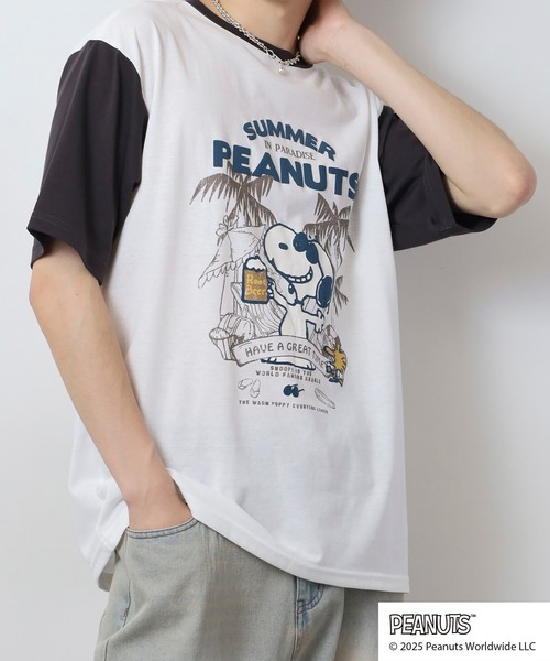 KRIFF MAYER(クリフメイヤー)の「KRIFFMAYER スヌーピープリントT(乾杯)(Tシャツ/カットソー・メンズ・レッド/チャコール/オフホワイト/ブルー/マルチ・M/L/XL)」の21枚目の写真