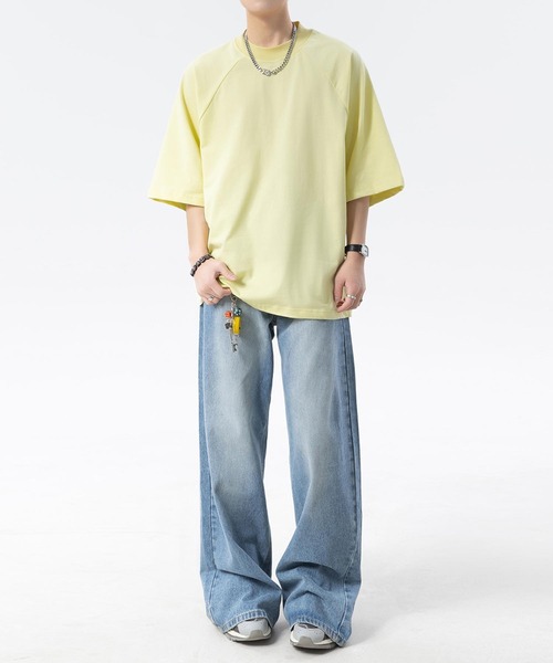 aimoha(アイモハ)の「ベーシッククルーネックTシャツ (SS)(Tシャツ/カットソー・メンズ・ブラック/ホワイト/イエロー/ベージュ・LARGE/MEDIUM)」の16枚目の写真