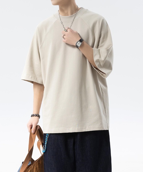 aimoha(アイモハ)の「ベーシッククルーネックTシャツ (SS)(Tシャツ/カットソー・メンズ・ブラック/ホワイト/イエロー/ベージュ・LARGE/MEDIUM)」の15枚目の写真