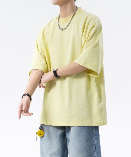 aimoha(アイモハ)の「ベーシッククルーネックTシャツ (SS)(Tシャツ/カットソー・メンズ・ブラック/ホワイト/イエロー/ベージュ・LARGE/MEDIUM)」の18枚目の写真