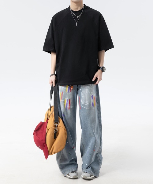aimoha(アイモハ)の「ベーシッククルーネックTシャツ (SS)(Tシャツ/カットソー・メンズ・ブラック/ホワイト/イエロー/ベージュ・LARGE/MEDIUM)」の8枚目の写真