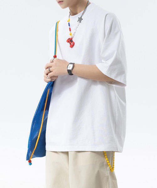 aimoha(アイモハ)の「ベーシッククルーネックTシャツ (SS)(Tシャツ/カットソー・メンズ・ブラック/ホワイト/イエロー/ベージュ・LARGE/MEDIUM)」の6枚目の写真