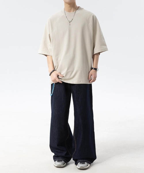 aimoha(アイモハ)の「ベーシッククルーネックTシャツ (SS)(Tシャツ/カットソー・メンズ・ブラック/ホワイト/イエロー/ベージュ・LARGE/MEDIUM)」の13枚目の写真