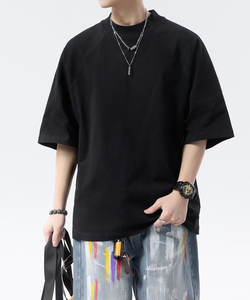 aimoha(アイモハ)の「ベーシッククルーネックTシャツ (SS)(Tシャツ/カットソー・メンズ・ブラック/ホワイト/イエロー/ベージュ・LARGE/MEDIUM)」の10枚目の写真