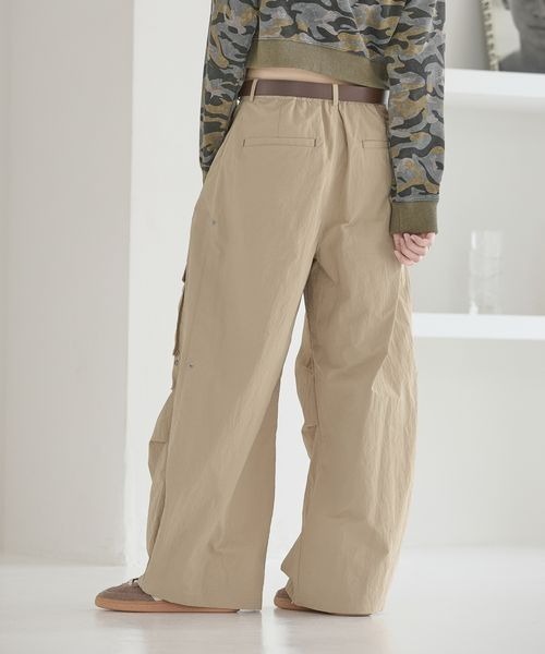 ベージュ カーゴパンツ サイズ038 TSデザイン 2214-H(裾ハーフ) 股下最大88cmまで 高強度 エコ