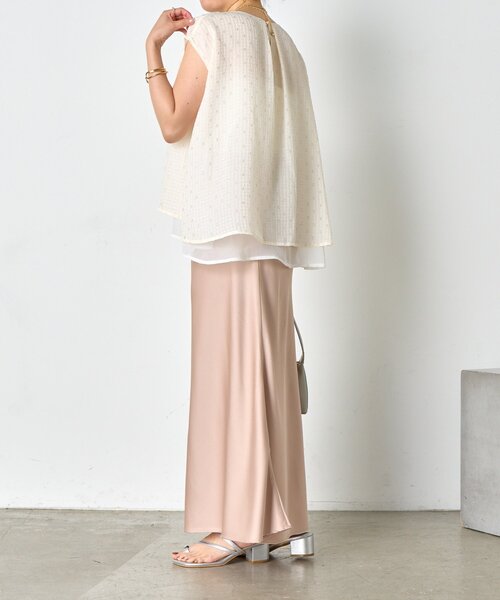 Jena espace merveilleux（ジェナ　エスパスメルヴェイユ）の「ラメチェックシフォンノースリブラウス（シャツ/ブラウス・レディース・オフホワイト/ブラック・FREE）」の19枚目の写真