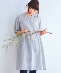 Live in comfort | リブ イン コンフォート きちんと見えてさらりと軽やかな サッカーチュニックワンピース(チュニック)