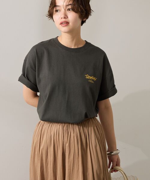 AMERICAN HOLIC(アメリカンホリック)の「サガラ刺繍Tシャツ(Tシャツ/カットソー・レディース・チャコールグレー/オフホワイト/グリーン系その他3・M/L)」の21枚目の写真