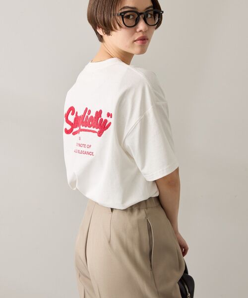 AMERICAN HOLIC(アメリカンホリック)の「サガラ刺繍Tシャツ(Tシャツ/カットソー・レディース・チャコールグレー/オフホワイト/グリーン系その他3・M/L)」の1枚目の写真