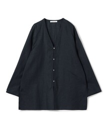 極美品☆ギャルリーヴィー 麻 バンドカラーシャツ ゆったり イエロー ORION×CHUMS コラボ24秋】OWYC24 ﾔﾝﾊﾞﾙｸｲﾅ ｶﾘｰ! ロングスリーブT