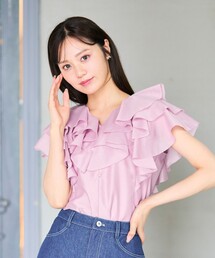 Feroux（フェルゥ）の「【先行予約・洗える】エアリーフリル ブラウス（シャツ/ブラウス）」