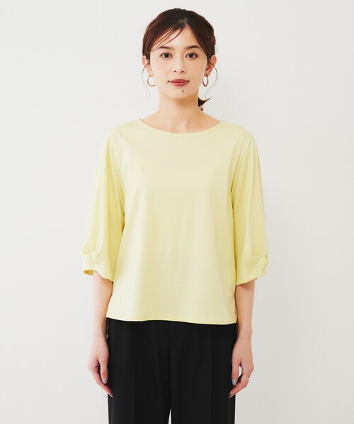 tシャツ 袖タックカットソー レディース 2416166-1.jpg