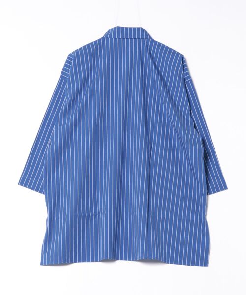 COTTON STRIPE SHIRT / REGULAR COLLAR Blue M（シャツ/ブラウス