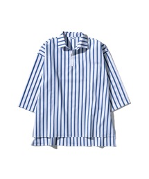 PUEBCO（プエブコ）の「COTTON STRIPE SHIRT / REGULAR COLLAR Blue M（シャツ/ブラウス）」