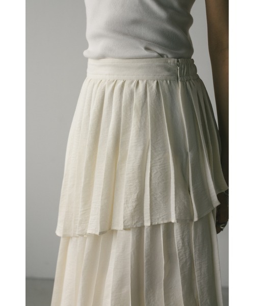 STYLEMIXER(スタイルミキサー)の「プリーツティアードスカート(スカート・レディース・アイボリー/ブラック/チャコールグレー・SMALL/MEDIUM)」の11枚目の写真