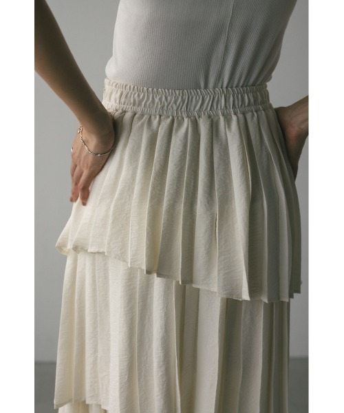 STYLEMIXER(スタイルミキサー)の「プリーツティアードスカート(スカート・レディース・アイボリー/ブラック/チャコールグレー・SMALL/MEDIUM)」の13枚目の写真