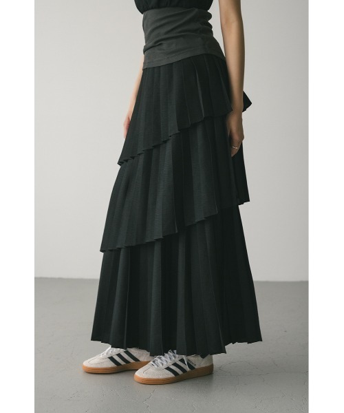STYLEMIXER(スタイルミキサー)の「プリーツティアードスカート(スカート・レディース・アイボリー/ブラック/チャコールグレー・SMALL/MEDIUM)」の17枚目の写真