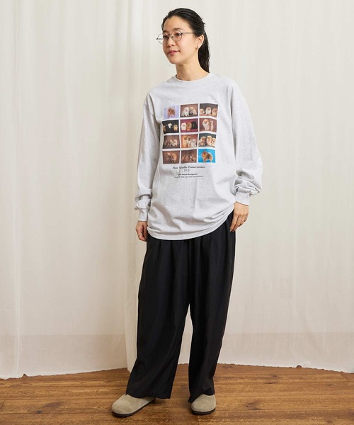 fig Ｌondon（フィグロンドン）の「Pomeranians long sleeve（Tシャツ/カットソー・レディース・アッシュグレー・FREE）」の9枚目の写真