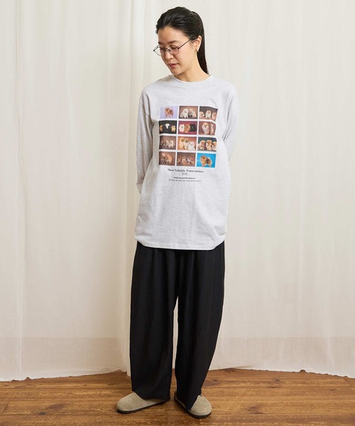 fig Ｌondon（フィグロンドン）の「Pomeranians long sleeve（Tシャツ/カットソー・レディース・アッシュグレー・FREE）」の12枚目の写真