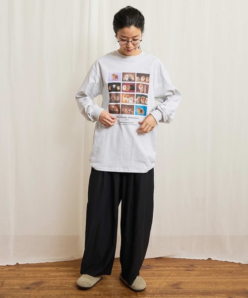 fig Ｌondon（フィグロンドン）の「Pomeranians long sleeve（Tシャツ/カットソー・レディース・アッシュグレー・FREE）」の14枚目の写真