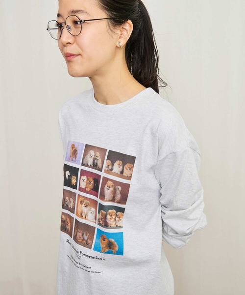 fig Ｌondon（フィグロンドン）の「Pomeranians long sleeve（Tシャツ/カットソー・レディース・アッシュグレー・FREE）」の20枚目の写真