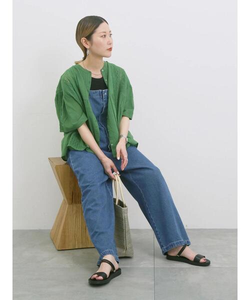 Samansa Mos2 blue（サマンサモスモスブルー）の「【Made in India】ピンタックレース前開きブラウス（シャツ/ブラウス・レディース・オフホワイト/ブラック/グリーン・F）」の18枚目の写真