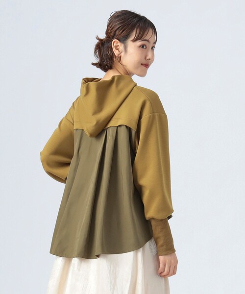 異素材 フレア パーカー（Tシャツ/カットソー）｜BEAMS HEART