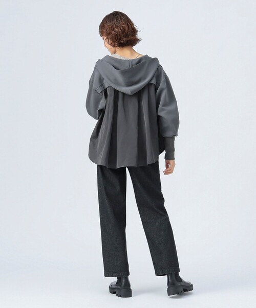 異素材 フレア パーカー（Tシャツ/カットソー）｜BEAMS HEART