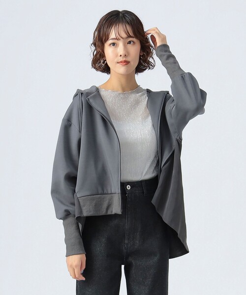 異素材 フレア パーカー（Tシャツ/カットソー）｜BEAMS HEART