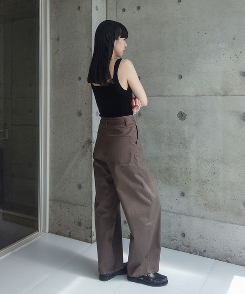 セール】ZOZOMARKET by RIKA-ワイドエッグチノパンツ（チノパンツ