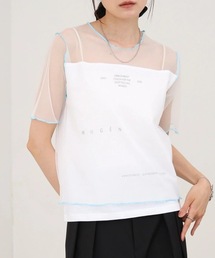 カラーメローチュールレイヤードTシャツ